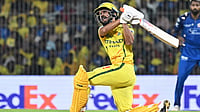 AP Photo : Chennai Super Kings' captain Ruturaj Gaikwad plays a shot during the Indian Premier League cricket match between Chennai Super Kings and Mumbai Indians in Chennai, India, Saturday, May 2, 2026.