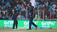 GT Vs PBKS Live Score, IPL 2026: Arshdeep Strikes Early, Gill Falls For 5 In Powerplay | Gujarat 18/2 (2) (AP Photo/Ajit Solanki) : Gujarat Titans' Jason Holder, right, celebrates the wicket of Punjab Kings' Marcus Stoinis with Rashid Khan during the Indian Premier League cricket match between Gujarat Titans and Punjab Kings in Ahmedabad, India, Sunday, May 3, 2026