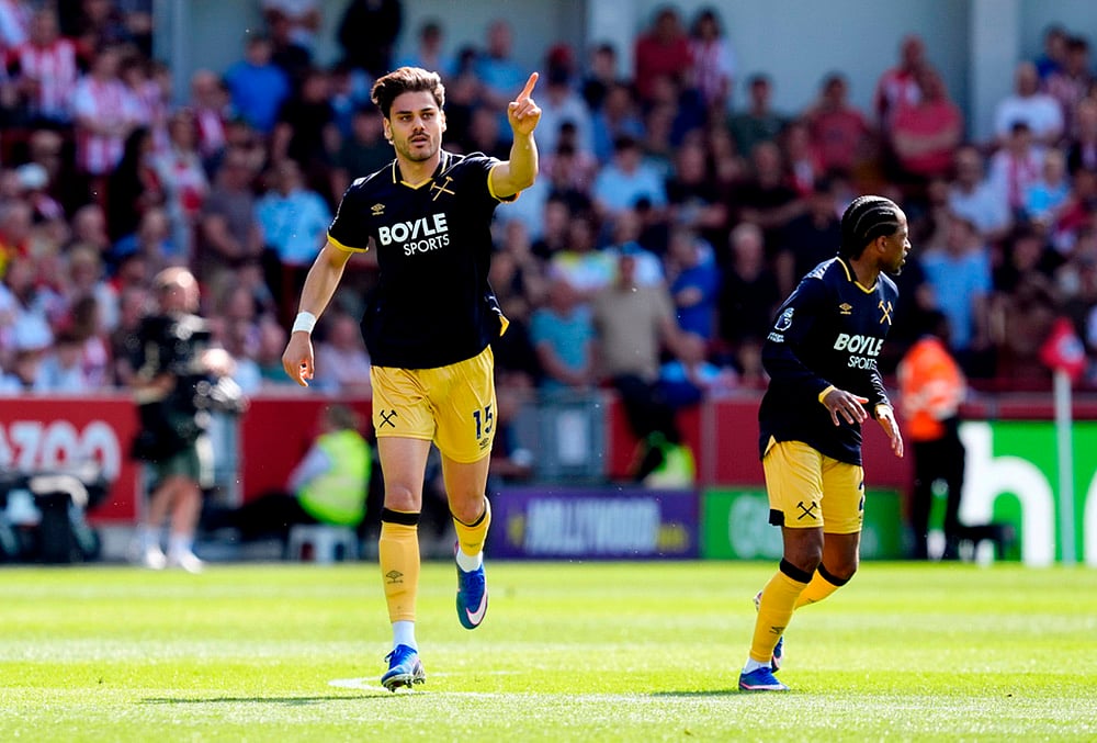 Brentford vs West Ham United Brentford Premier League soccer-Konstantinos Mavropanos