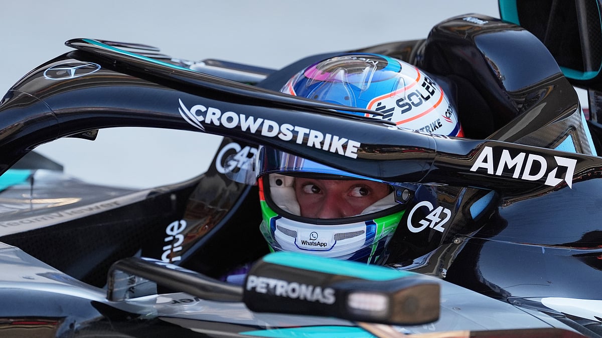 Mercedes driver Kimi Antonelli of Italy in action during qualifying session for the Miami Formula One Grand Prix auto race. - AP Photo
