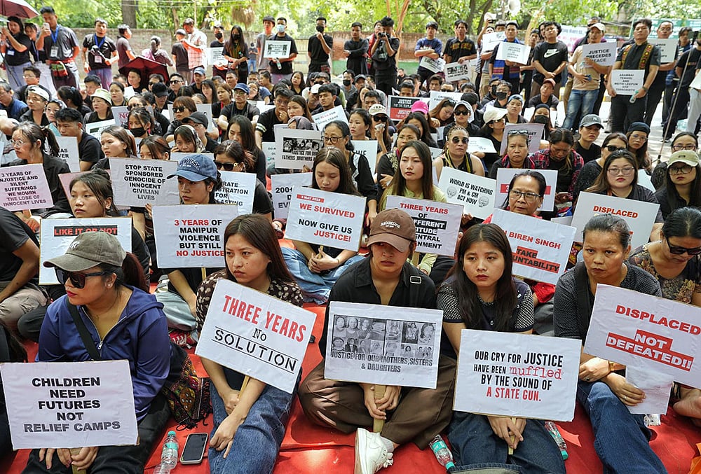 Jantar Mantar Manipur Protest
