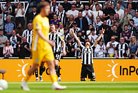 Newcastle 3-1 Brighton, English Premier League 2025-26: Magpies Survive Scare To End Losing Run | Photo: Owen Humphreys/PA via AP : Newcastle United's William Osula celebrates scoring their side's first goal of the game during their English Premier League soccer match against Brighton & Hove Albion in Newcastle, England.