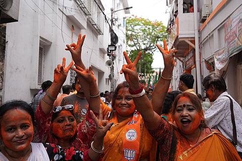 BJP West Bengal celebrating at kolkata