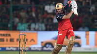 | Photo: AP/Aijaz Rahi : Royal Challengers Bengaluru's Phil Salt plays a shot during the Indian Premier League cricket match between Royal Challengers Bengaluru and Lucknow Super Giants in Bengaluru, India.