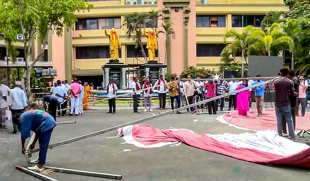 TN polls: DMK headquarters