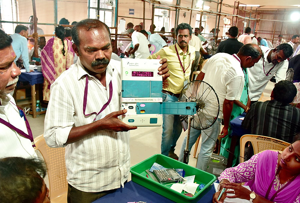 EVM counting process Tamil Nadu