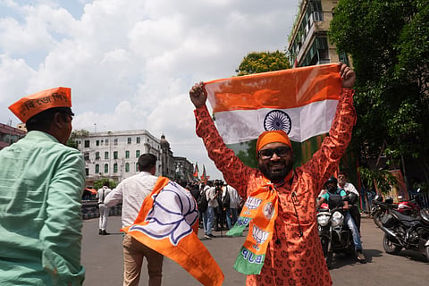 BJP West Bengal celebrating at Kolkata