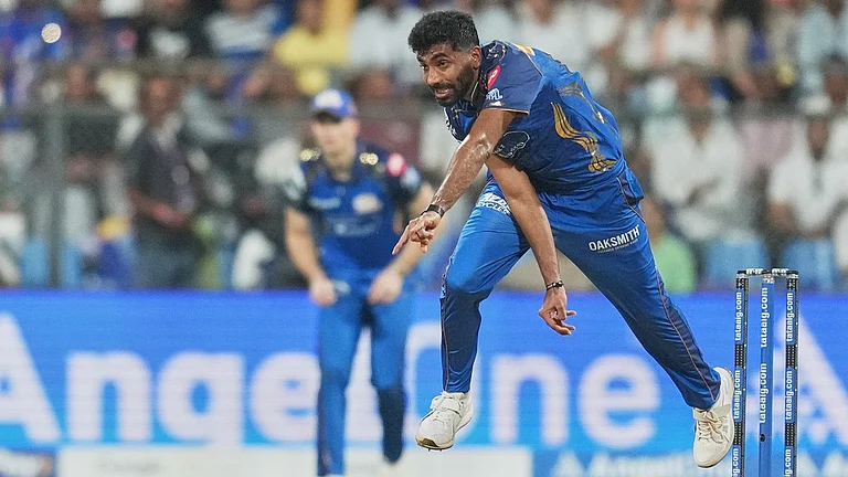 Jasprit Bumrah bowls a delivery during the Indian Premier League match between Mumbai Indians and Lucknow Super Giants in Mumbai. - Photo: AP