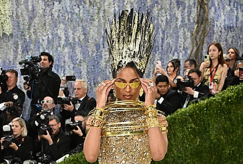 Ciara arrives at The Metropolitan Museum of Art's Costume Institute benefit gala celebrating the opening of the "Costume Art" exhibition in New York.