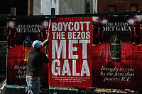 "Eat The Rich" Protests Surge Outside Jeff Bezos-Sponsored Met Gala 2026
X : Protests Sweep Met Gala 2026