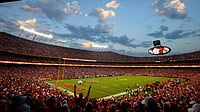 | Photo: AP/Reed Hoffmann : A general overall interior view of GEHA Field at Arrowhead Stadium during the first half of an NFL football game between the Kansas City Chiefs and the Detroit Lions, Sept. 7, 2023 in Kansas City, Mo. 