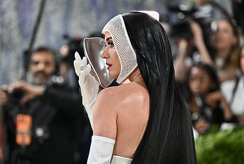 Katy Perry arrives at The Metropolitan Museum of Art's Costume Institute benefit gala celebrating the opening of the "Costume Art" exhibition in New York. 