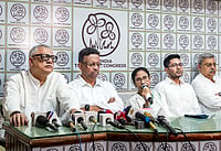 PTI : TMC supremo Mamata Banerjee addresses a press conference following the West Bengal Assembly elections result, at her residence, in Kolkata.