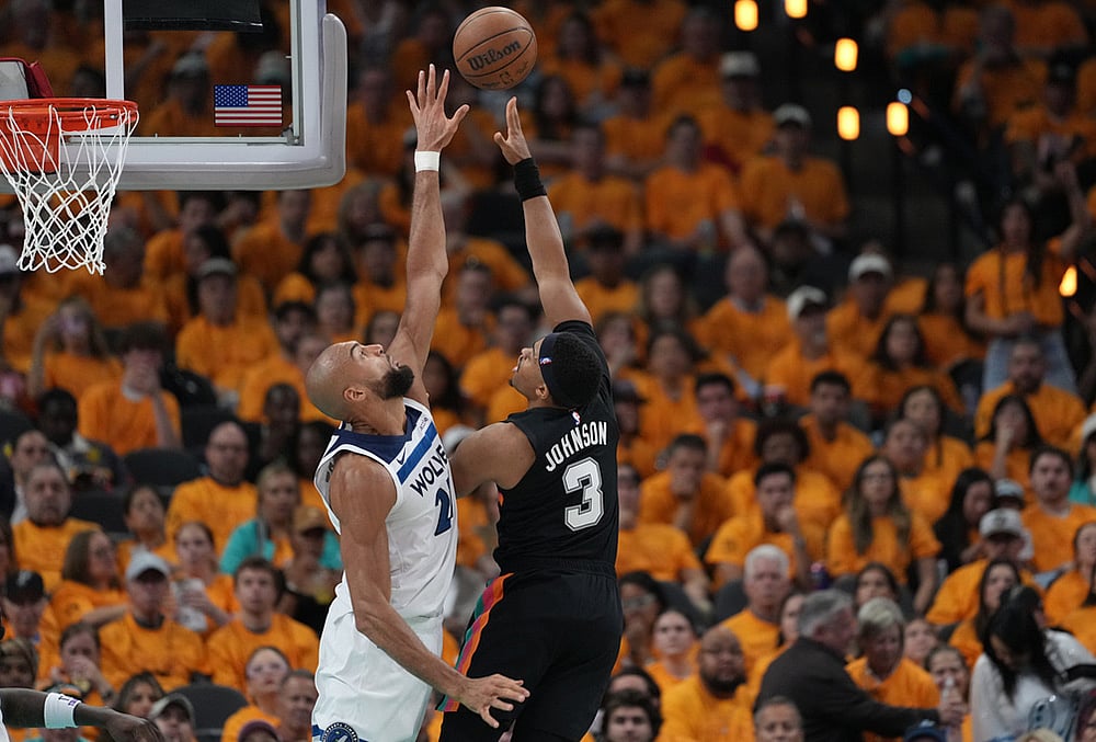 Spurs Vs Timberwolves 2026 NBA basketball playoffs-Keldon Johnson