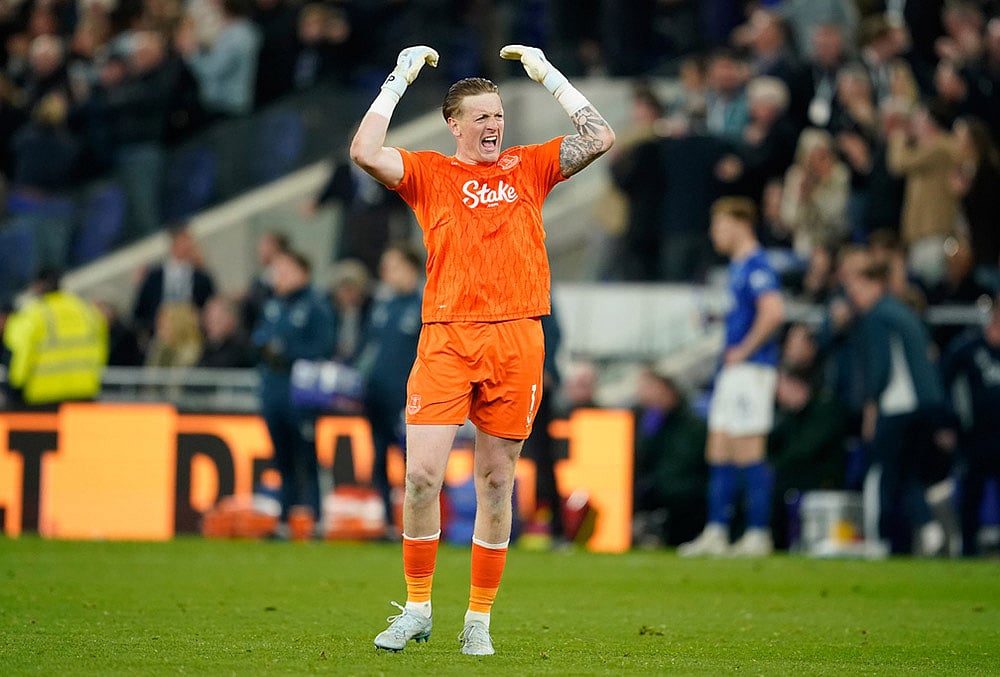 Everton vs Manchester City Premier league soccer-Jordan Pickford