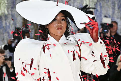 Naomi Osaka arrives at The Metropolitan Museum of Art's Costume Institute benefit gala celebrating the opening of the "Costume Art" exhibition in New York. 
