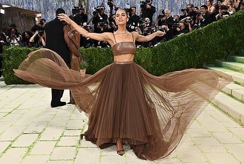 Misty Copeland arrives at The Metropolitan Museum of Art's Costume Institute benefit gala celebrating the opening of the "Costume Art" exhibition in New York. 