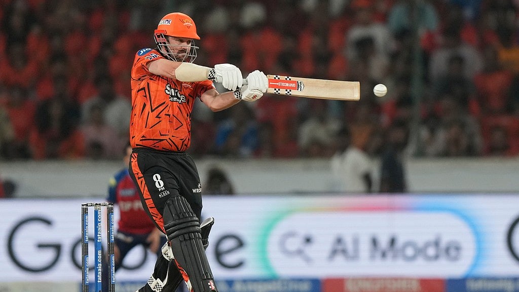 Sunrisers Hyderabad's Travis Head plays a shot during the Indian Premier League cricket match between Sunrisers Hyderabad and Punjab Kings in Hyderabad, India, Wednesday, May 6, 2026.  - AP Photo/Mahesh Kumar A.