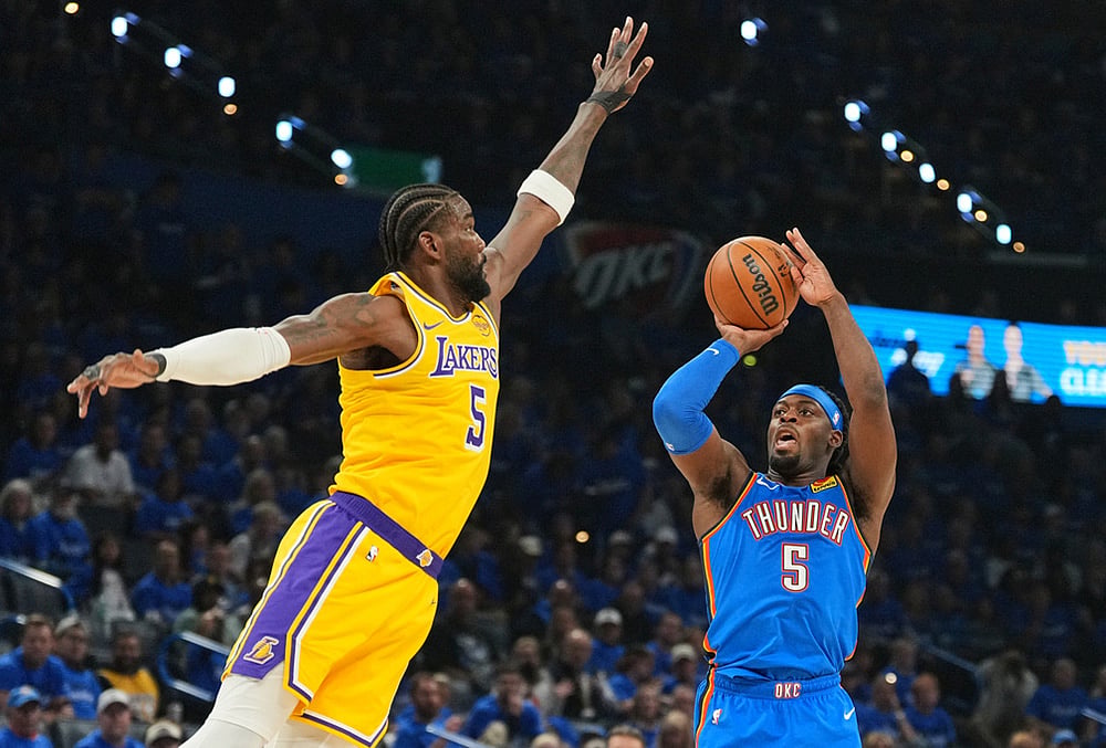 Lakers vs Thunder NBA basketball playoffs-Luguentz Dort