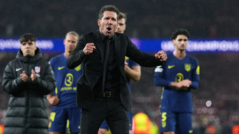 Arsenal vs Atletico Madrid UEFA Champions League 2025-26 semi-final leg 2 Diego Simeone reaction