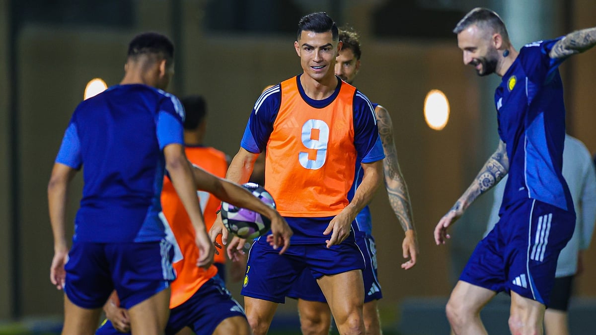 Al-Nassr's player in training ahead of their Saudi Pro League match against Al-Shabab on May 7, 2026. - | Photo: X/AlNassrFC_EN