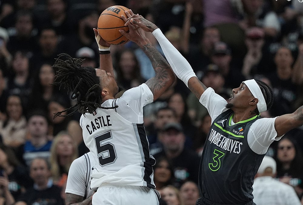 San Antonio Spurs vs Minnesota Timberwolves NBA basketball-Stephon Castle