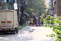Day In Pics: May 07, 2026 | Photo: PTI : Police personnel investigate after BJP leader Suvendu Adhikari's personal assistant Chandranath Rath was allegedly shot dead, in Madhyamgram, North 24 Parganas district.