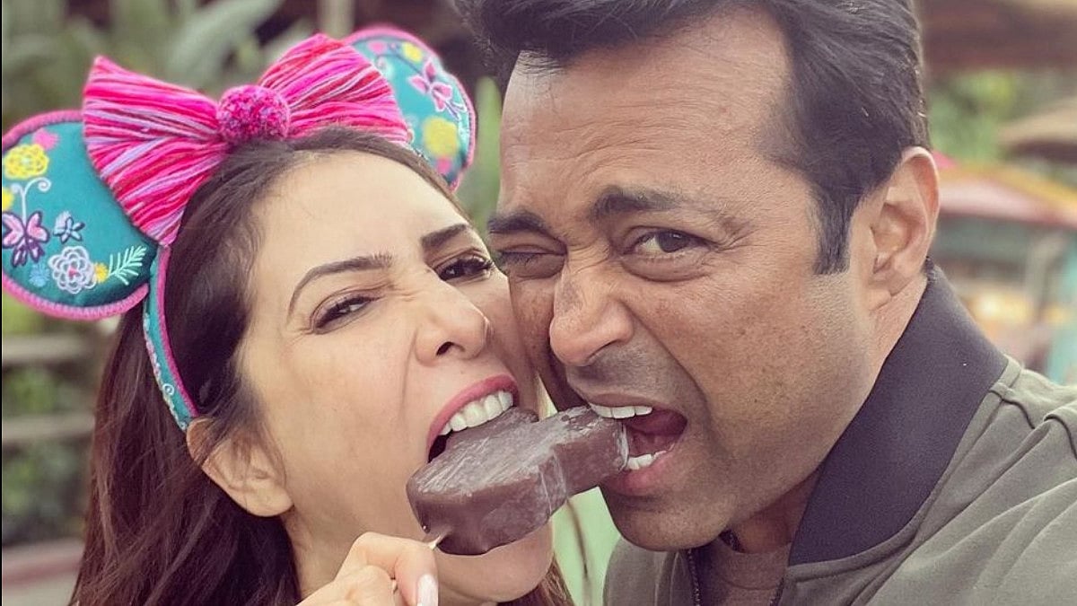 Leander Paes And Kim Sharma