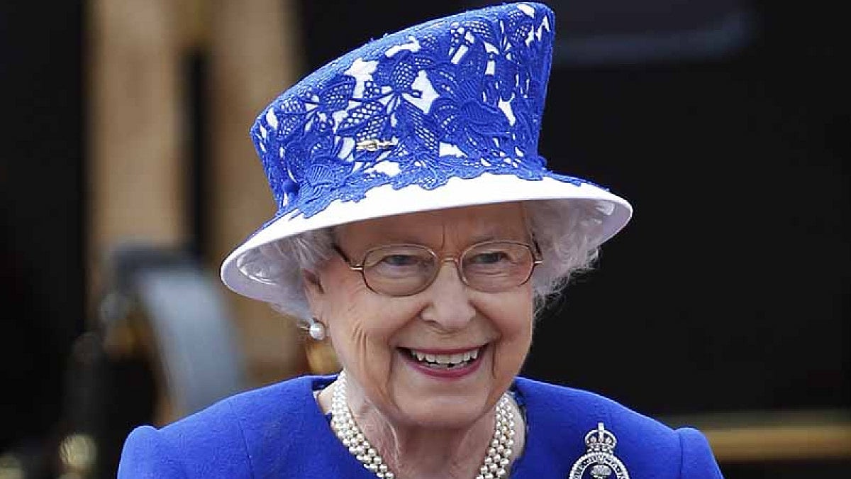 Queen Elizabeth II placed her message onto the baton in October last year.