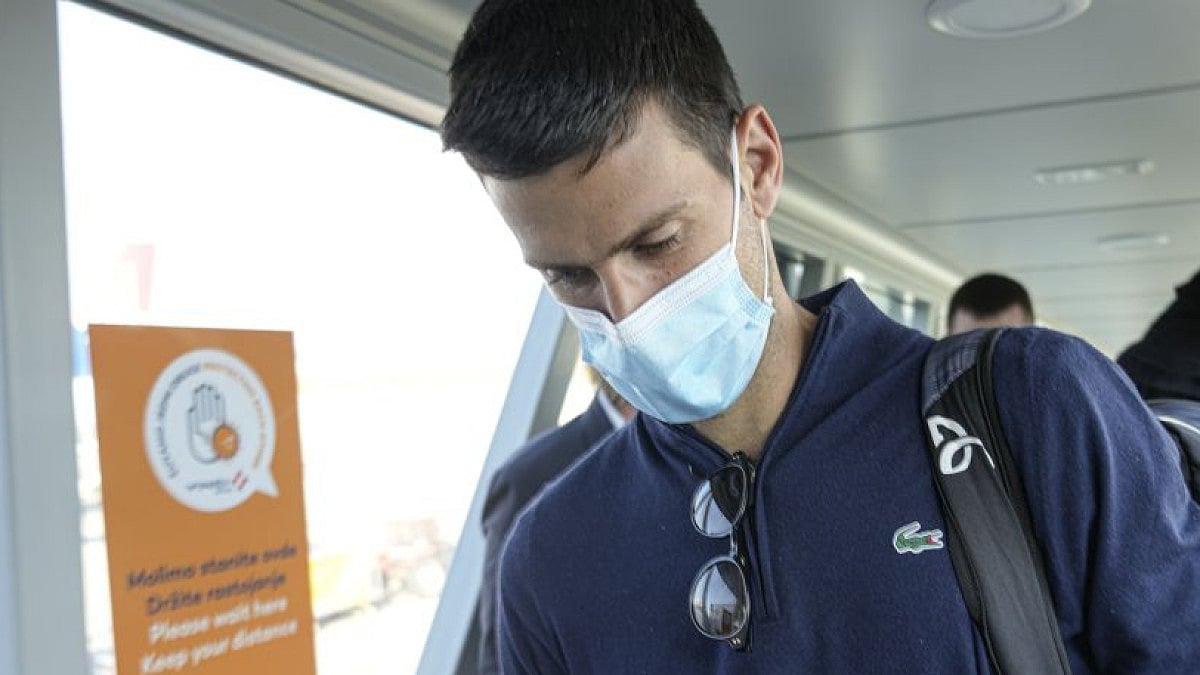 Novak Djokovic lands in Belgrade, Serbia on Jan. 17, 2022 following his deportation from Australia.