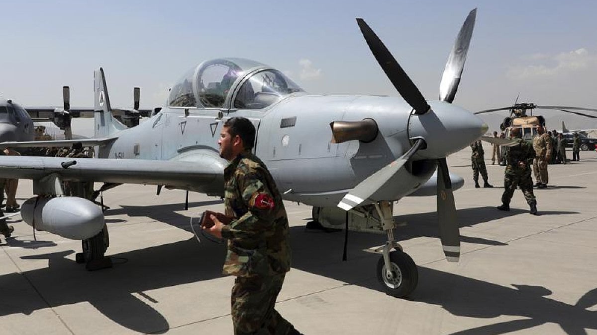 Afghan army at the military Airport in Kabul, Afghanistan.