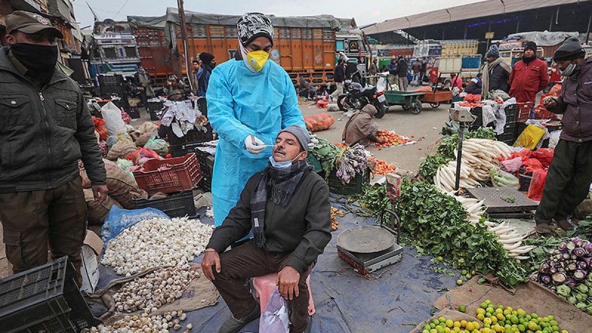 Covid-19 cases surge in Jammu and Kashmir.