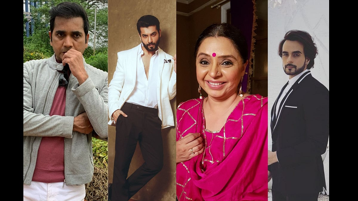 Actors Saanand Verma, Sharad Malhotra, Vaishalee Thakkar, Angad Hasija (left to right)