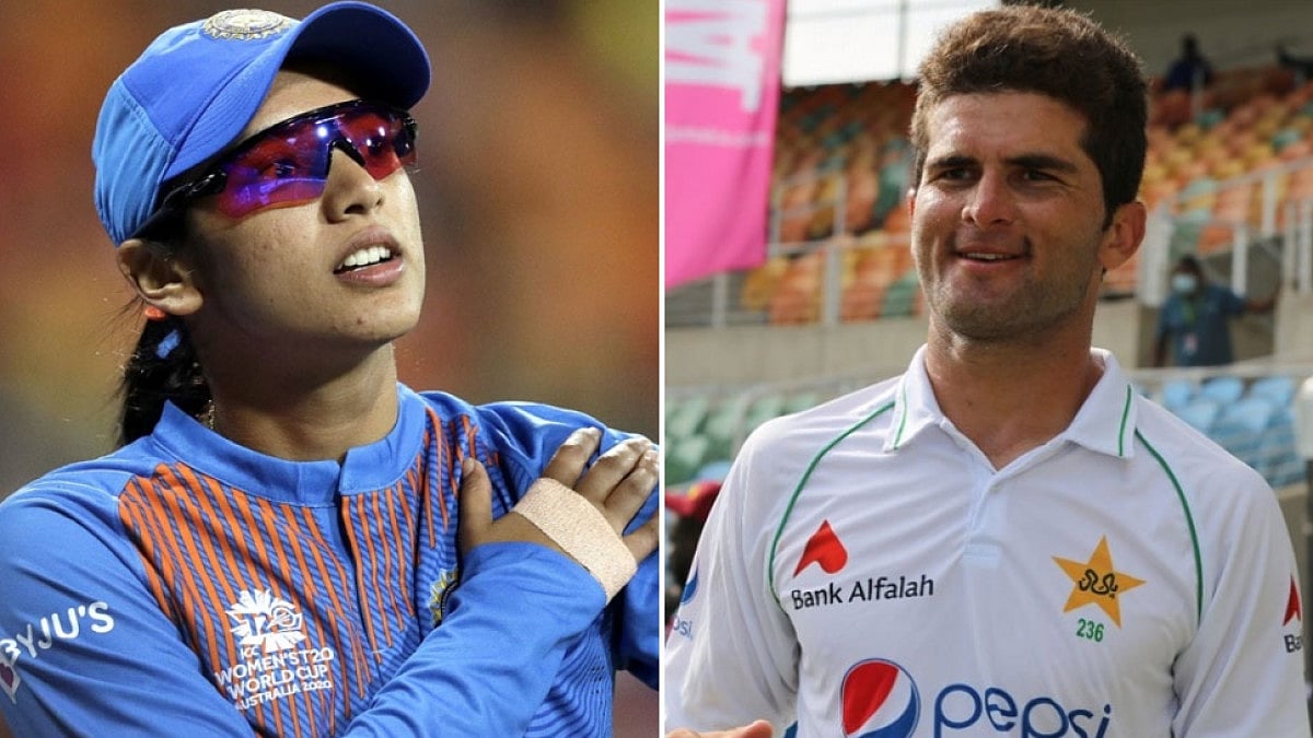 Smriti Mandhana (L) scored 855 runs in year 2021, while Shaheen Afridi scalped 78 wickets.