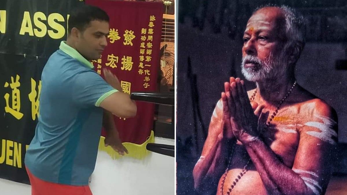 Faisal Ali (L) and Sankarnarayana Menon both teach martial arts.