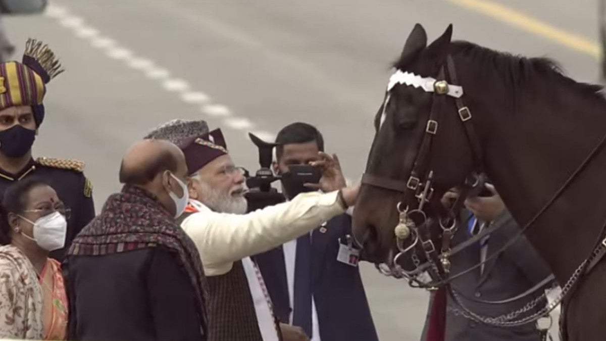 Virat, the President's Bodyguard Commandant’s black horse retires