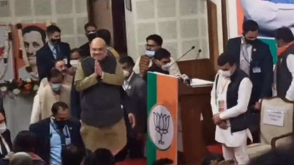 Union Home Minister Amit Shah was in Noida on Thursday to campaign for UP Elections