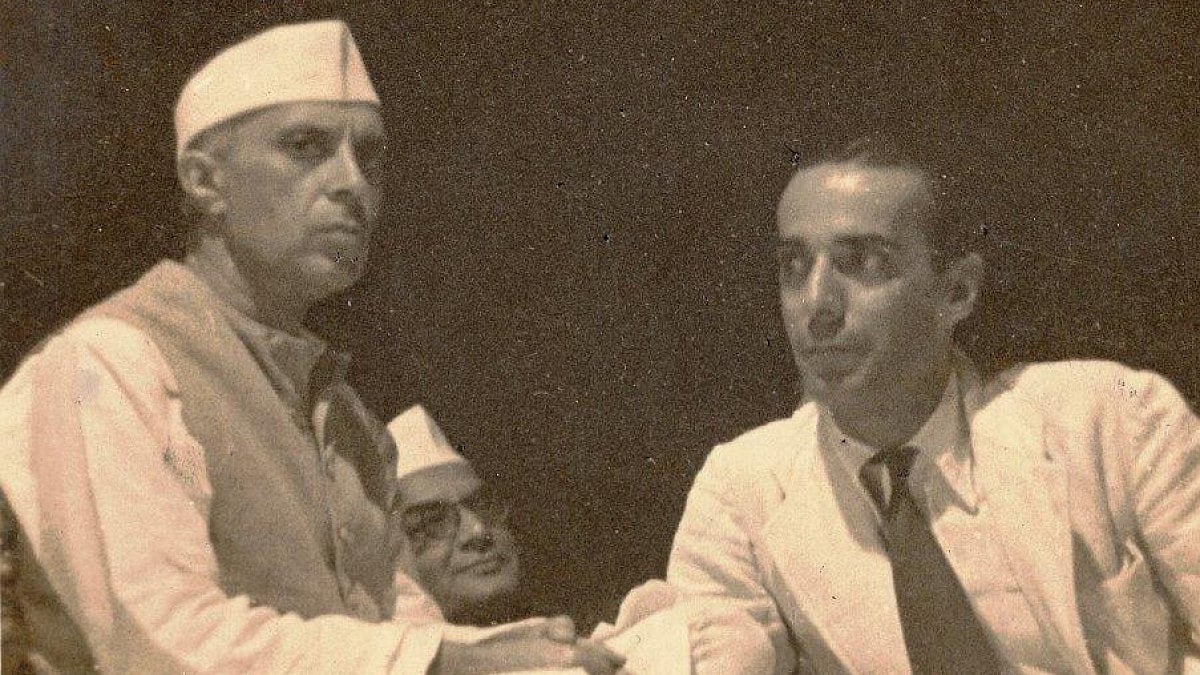 With Jawaharlal Nehru