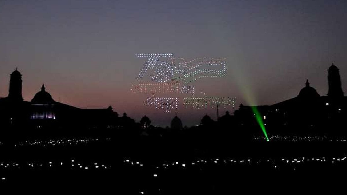 Drone formation at the Beating Retreat Ceremony, 2022