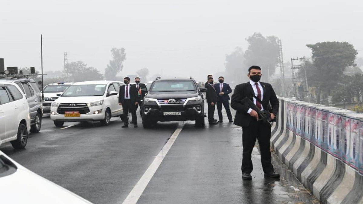 PM Modi's convoy was stranded on a flyover due to a blockade by protesters in Ferozepur.