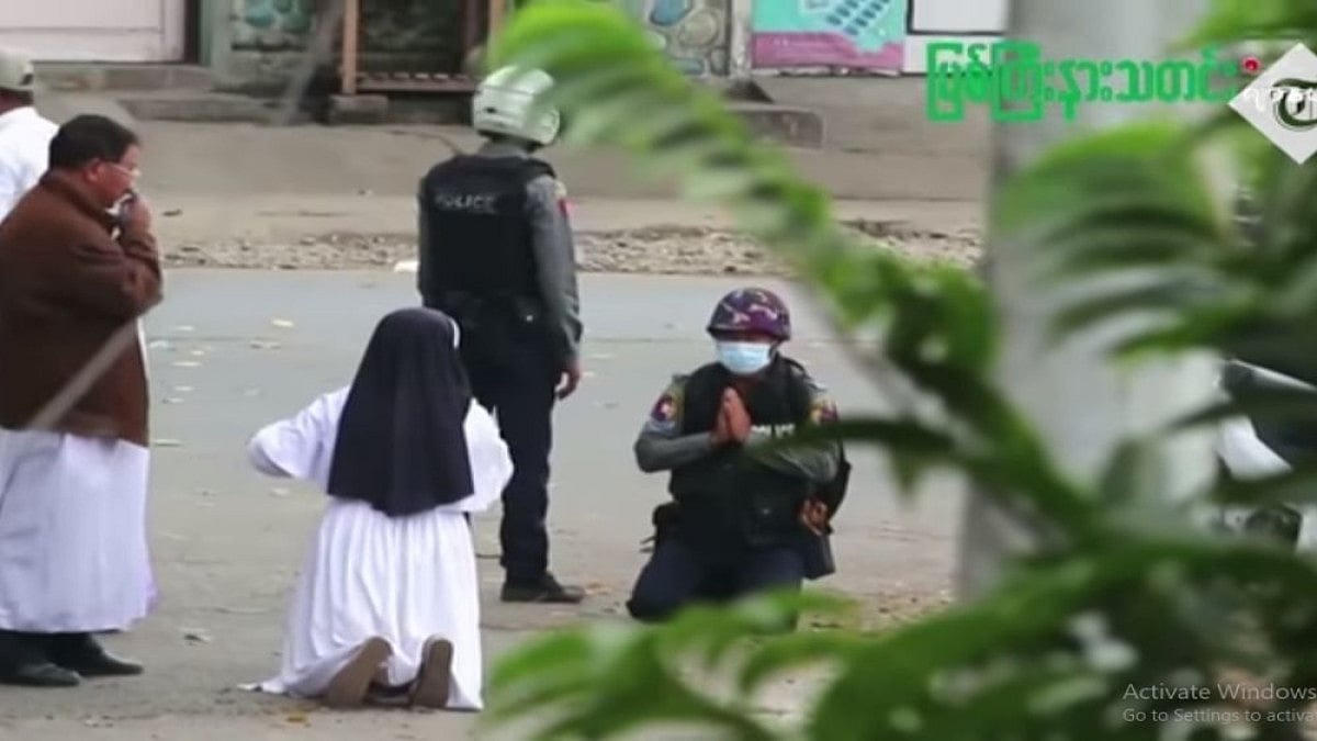 Watch: Kill Me, Spare The Kids, Myanmar Nun Pleads With Military
