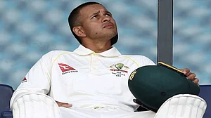 file photo : Australia's southpaw opener Usman Khawaja out of 2nd test in Brisbane after he failed to recover from back spasms suffered during 1st Test at Perth.