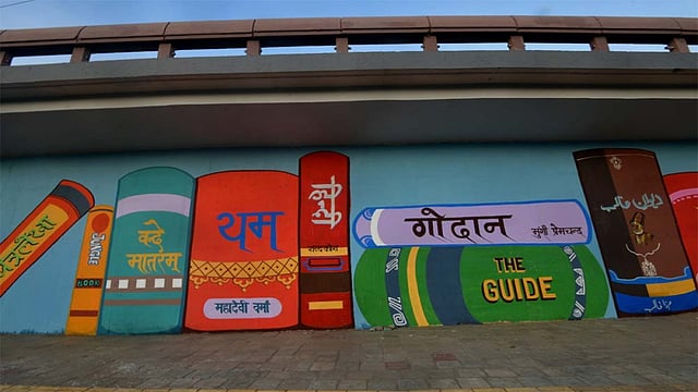 Delhi Flyover Lights Up With Life-Size Mural Promoting Girls' Education