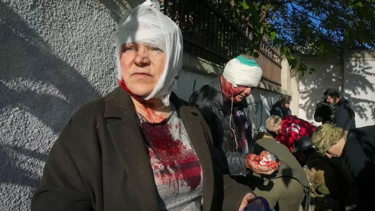 Eight were confirmed dead after three blasts rocked parts of Central Kyiv on Monday morning