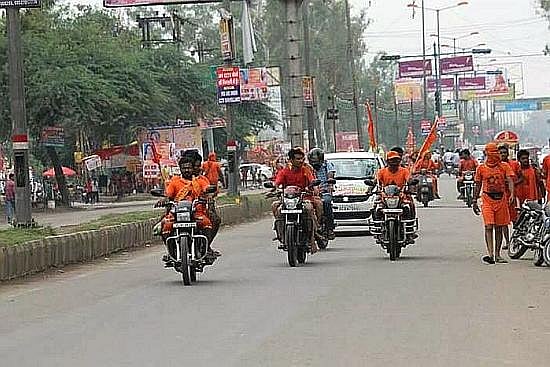 Men Marching Through Cities