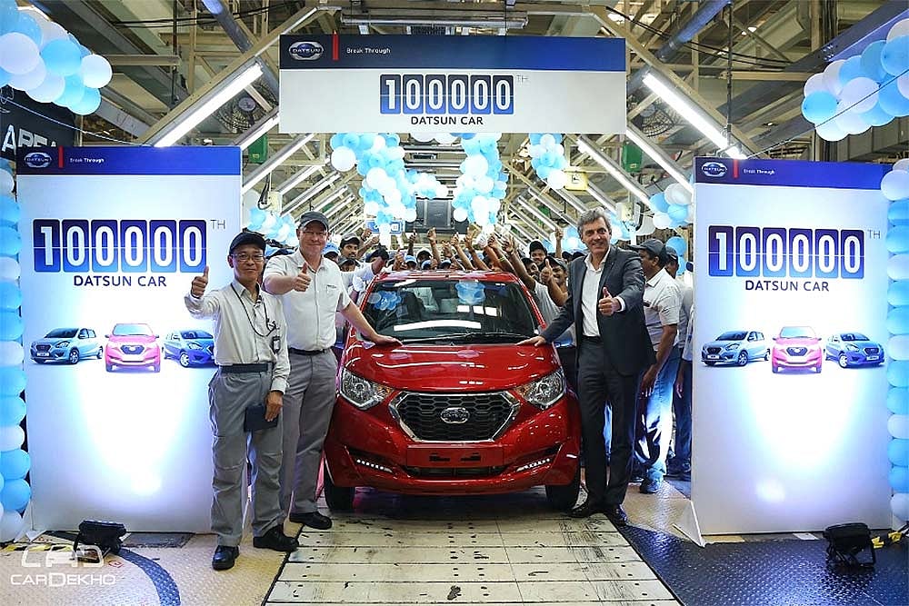 A redi-GO 1.0L Sets The 1 Lakh Production Milestone For Datsun