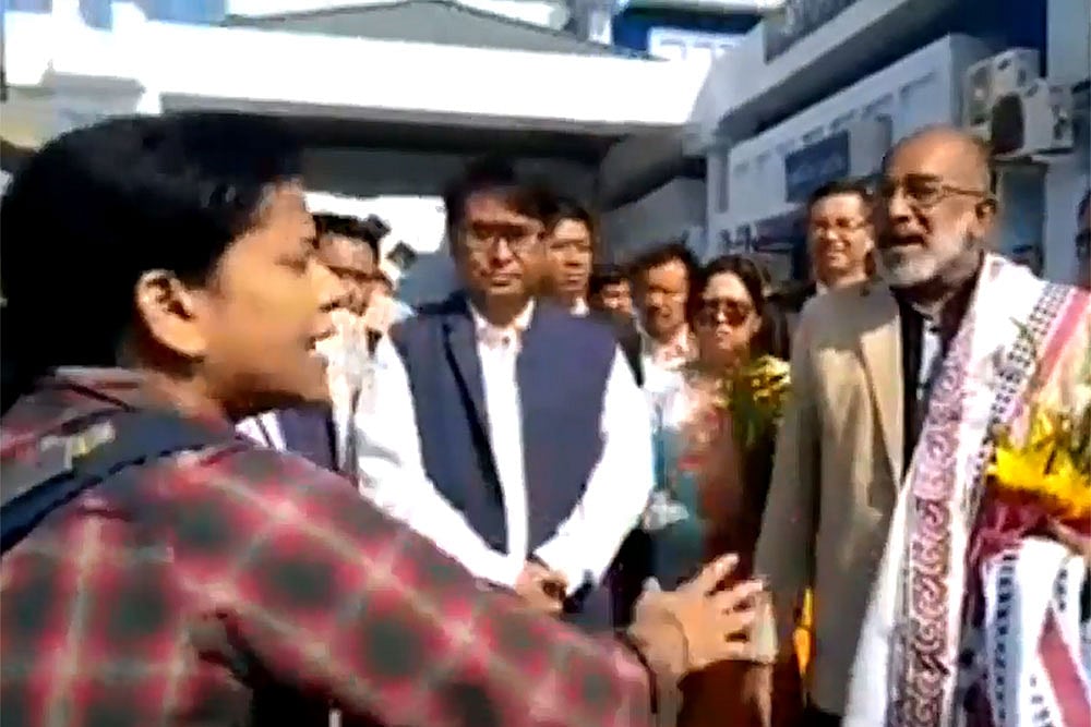Tourism Minister Alphons Kannanthanam Gets An Earful From A Woman Passenger At Imphal Airport
