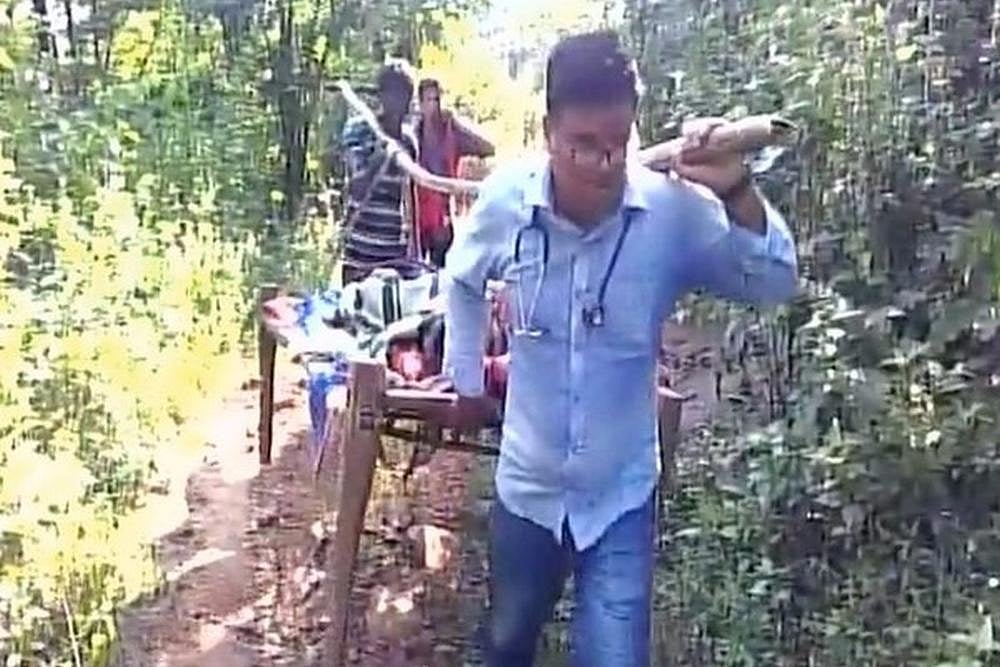 Meet Odisha's Doctor Omkar Hota, Who Carried Bleeding Pregnant Woman On Cot For 10 Km