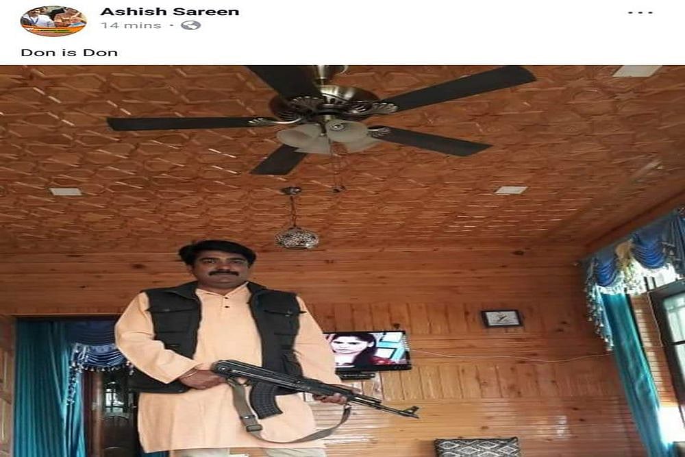 BJP's J&K Leader Ashish Sareen Brandishes AK-47 Rifle On Facebook, Picture Goes Viral