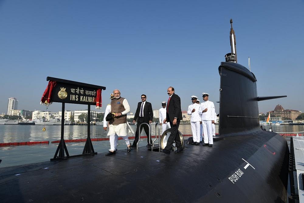 PM Modi Commissions Scorpene-Class Submarine, Kalvari, Calls It Excellent Example Of 'Make In India'